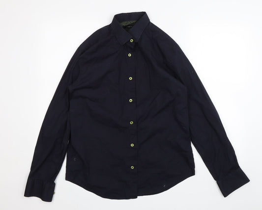 Mens UK Size M Holland Esquire Blue  Button-Up Long Sleeve Casual Shirt