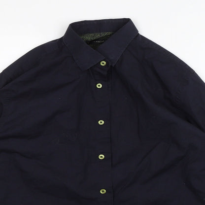 Mens UK Size M Holland Esquire Blue  Button-Up Long Sleeve Casual Shirt