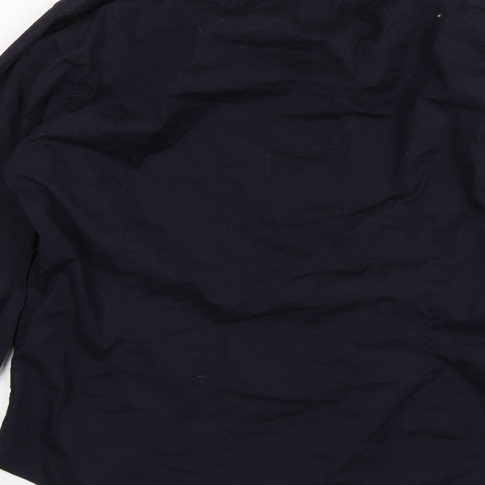Mens UK Size M Holland Esquire Blue  Button-Up Long Sleeve Casual Shirt