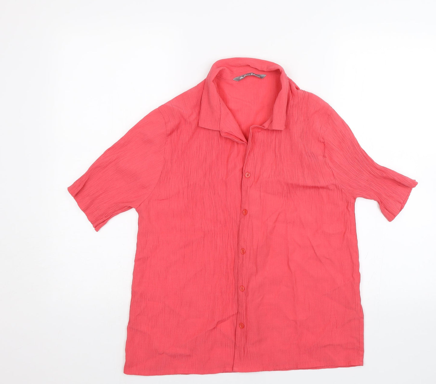 Womens UK Size 14 The Pearl Collection Pink Basic Button-Up