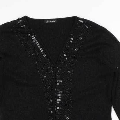 Womens UK Size 10 Berkertex Black Cardigan Jumper