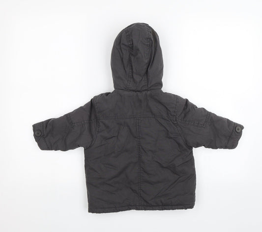 Mini Club Baby Grey   Parka Jacket Size 9-12 Months