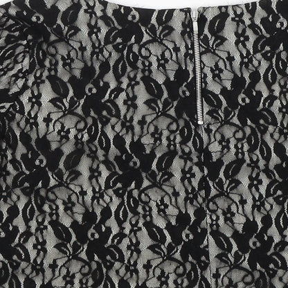 Myleene Klass Womens Black Floral  Basic Blouse Size 14