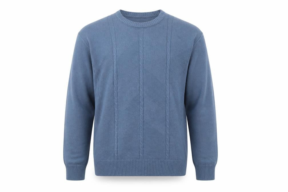 Mens UK Size M Greenwoods Blue Pullover Jumper