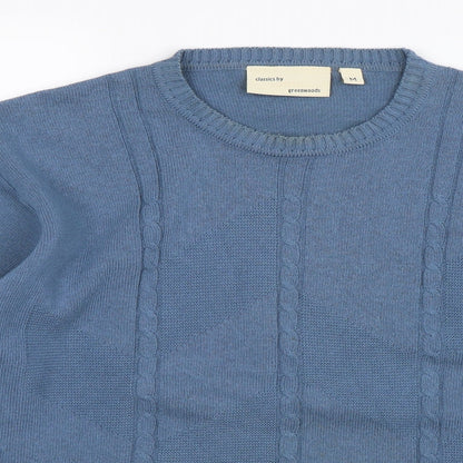 Greenwoods Mens Blue   Pullover Jumper Size M