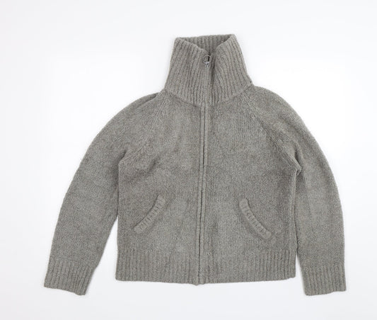 Dorothy Perkins Womens Grey   Full Zip Jumper Size 14