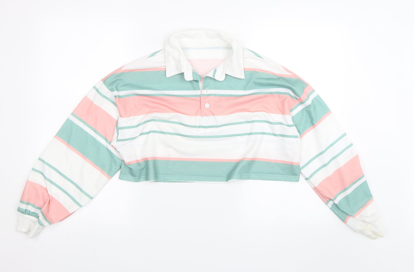 SheIn Womens White Striped  Basic Blouse Size S