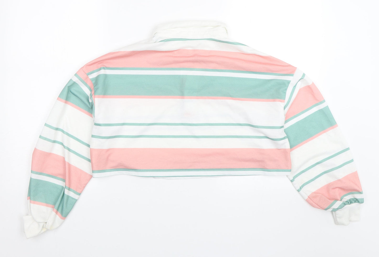 SheIn Womens White Striped  Basic Blouse Size S