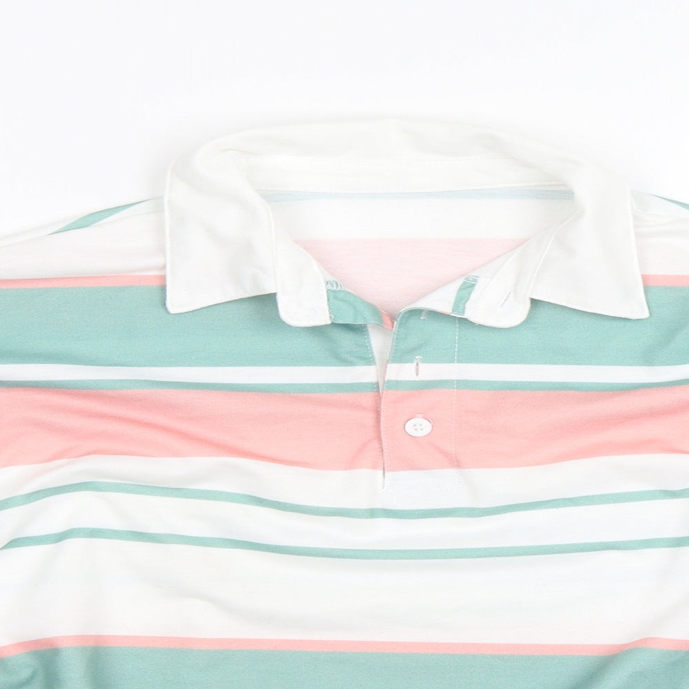 SheIn Womens White Striped  Basic Blouse Size S