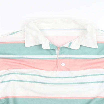 SheIn Womens White Striped  Basic Blouse Size S