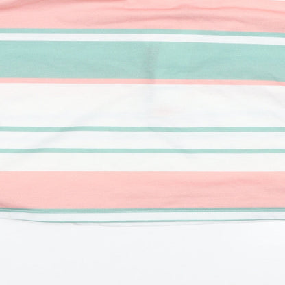 SheIn Womens White Striped  Basic Blouse Size S