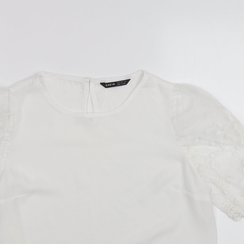 SheIn Womens White   Basic Blouse Size S