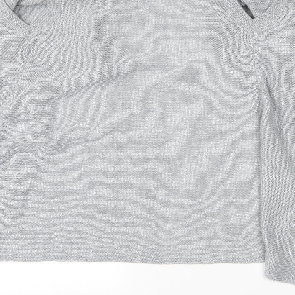 Womens UK Size 8 Internacionale Grey Cardigan Jumper