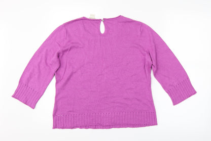Womens UK Size 12 Monsoon Pink Pullover Jumper