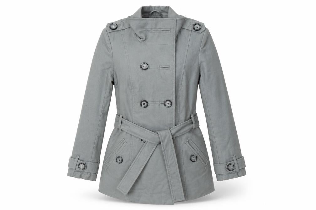 Womens UK Size 8 Preworn Grey Overcoat