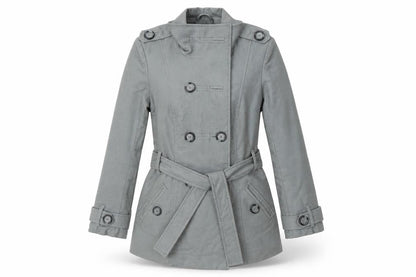 Womens UK Size 8 Preworn Grey Overcoat