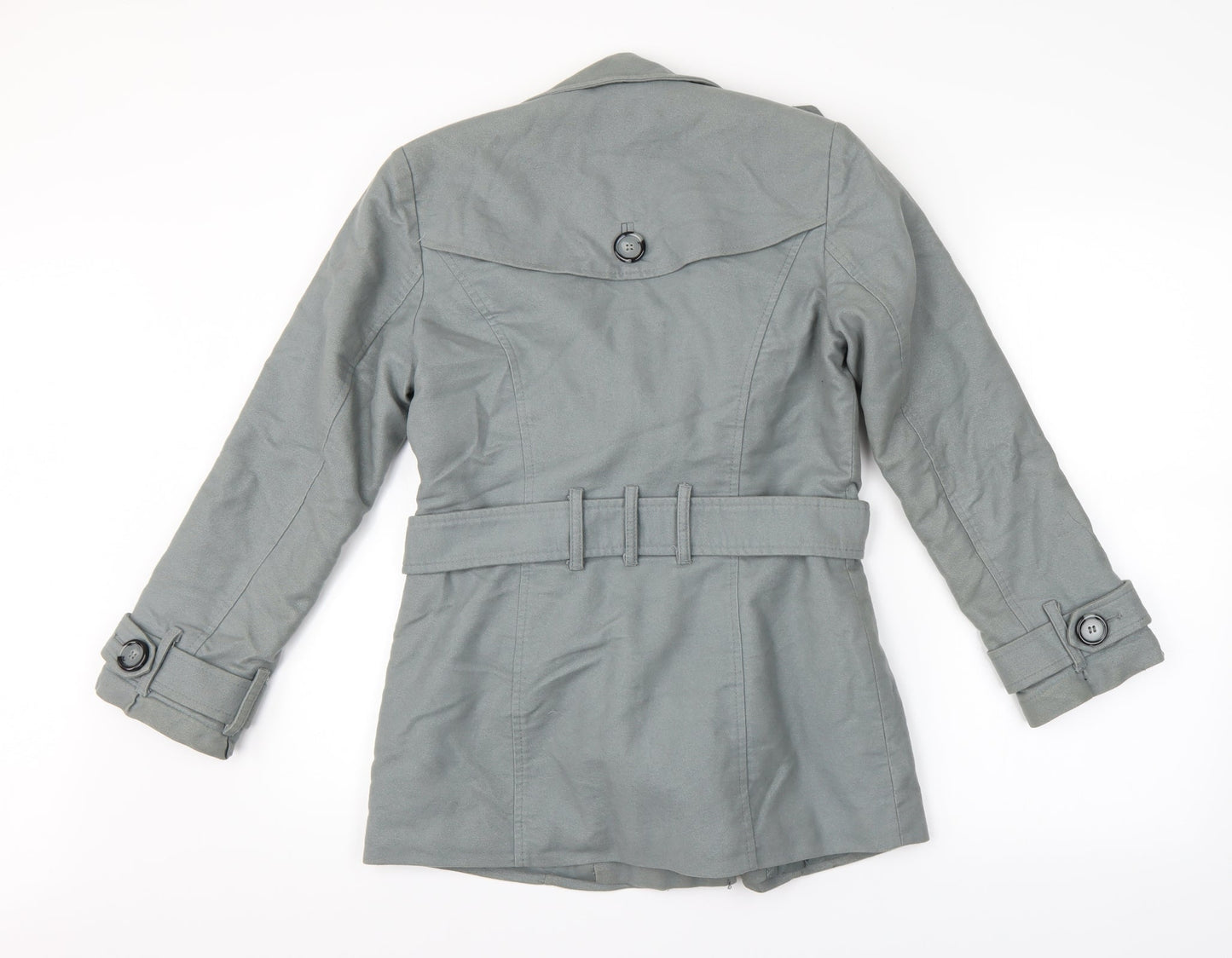 Womens UK Size 8 Preworn Grey Overcoat