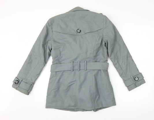 Womens UK Size 8 Preworn Grey Overcoat