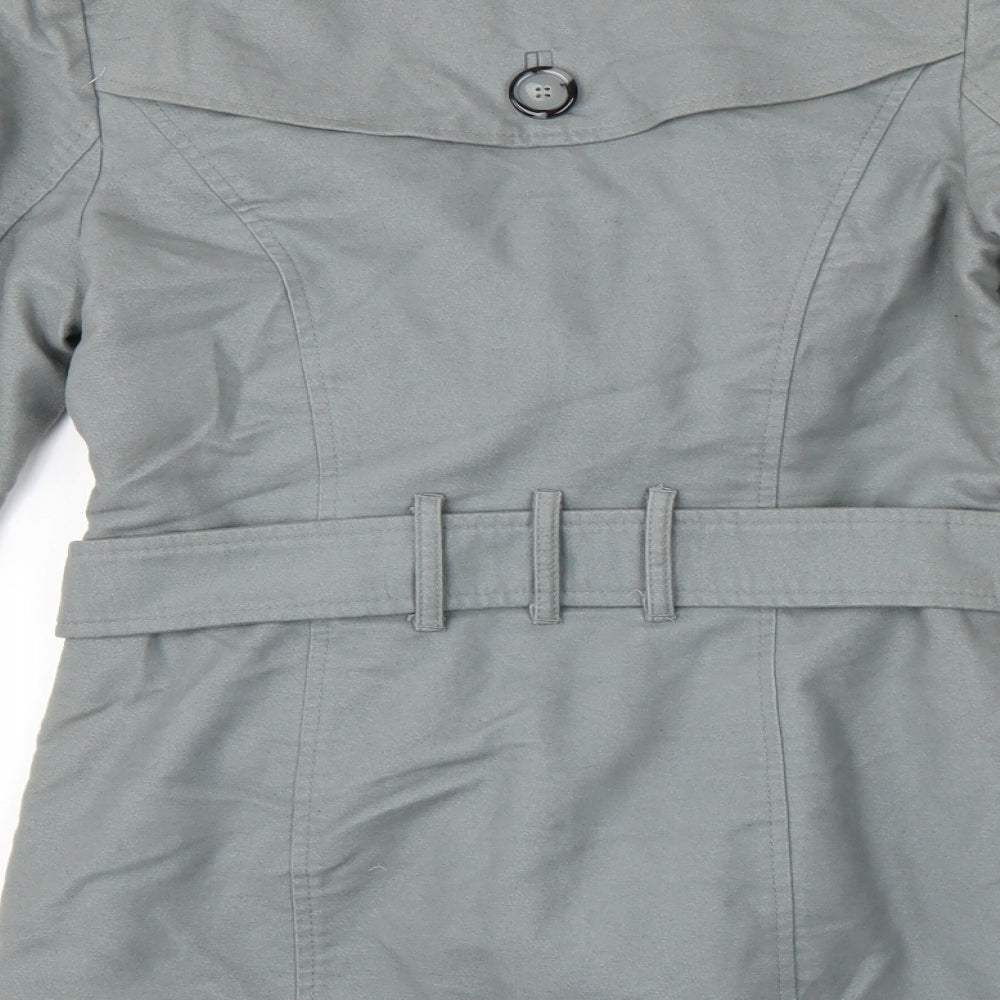 Womens UK Size 8 Preworn Grey Overcoat