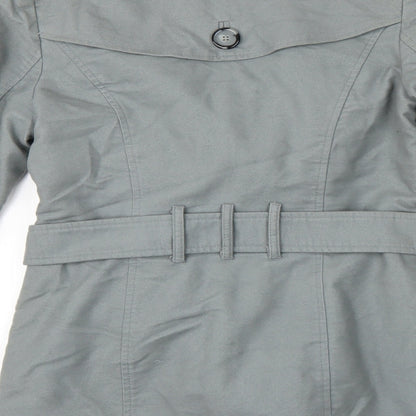 Womens UK Size 8 Preworn Grey Overcoat