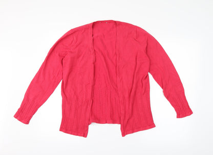 Womens UK Size  Preworn Red Cardigan Jumper