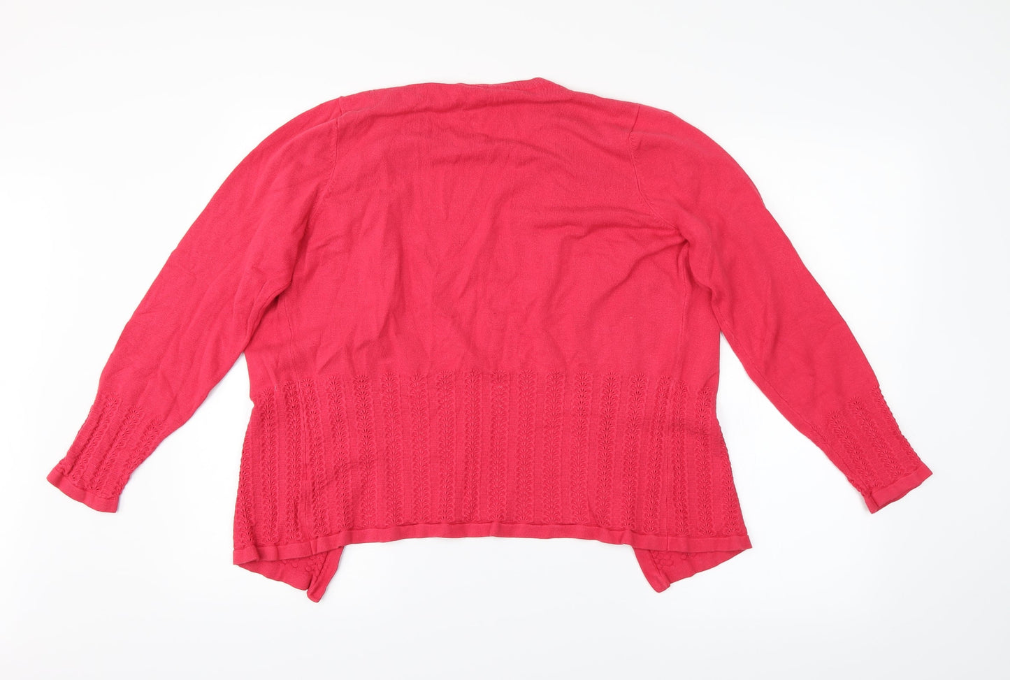 Womens UK Size  Preworn Red Cardigan Jumper