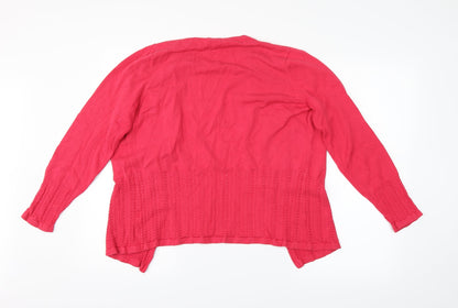 Womens UK Size  Preworn Red Cardigan Jumper