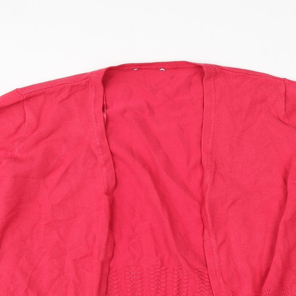 Womens UK Size  Preworn Red Cardigan Jumper