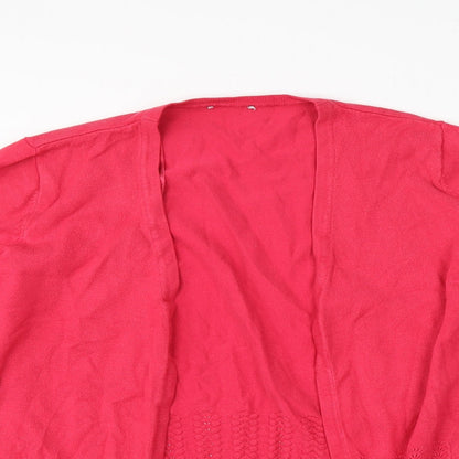 Womens UK Size  Preworn Red Cardigan Jumper