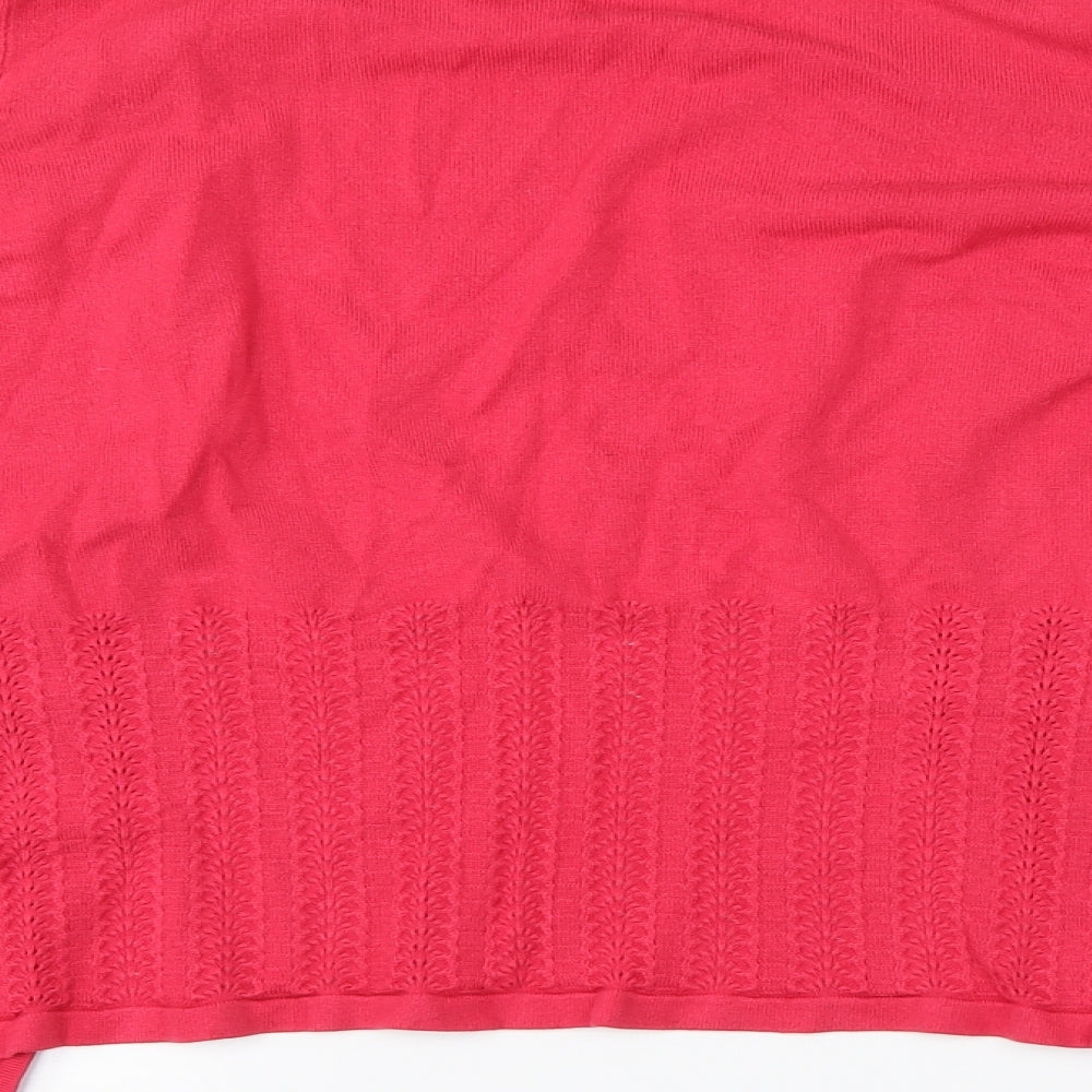 Womens UK Size  Preworn Red Cardigan Jumper