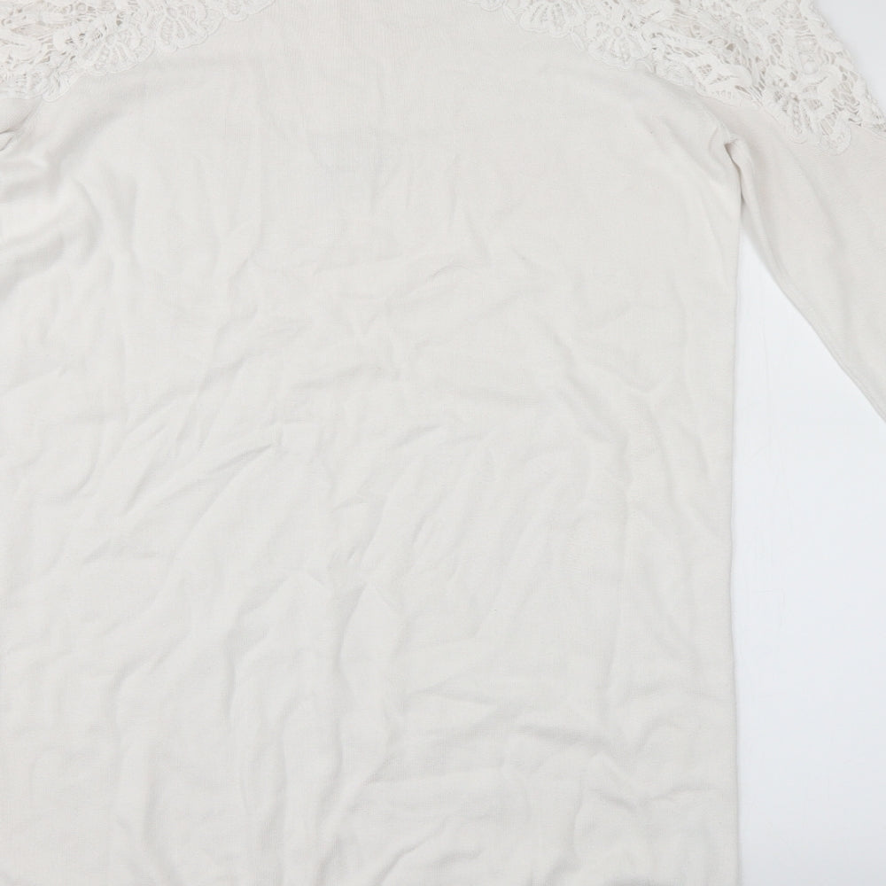 Womens UK Size 12 ASOS White Pullover Jumper