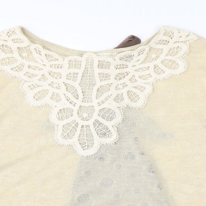 Altar'd State Womens Beige Argyle/Diamond  Cardigan Jumper Size S