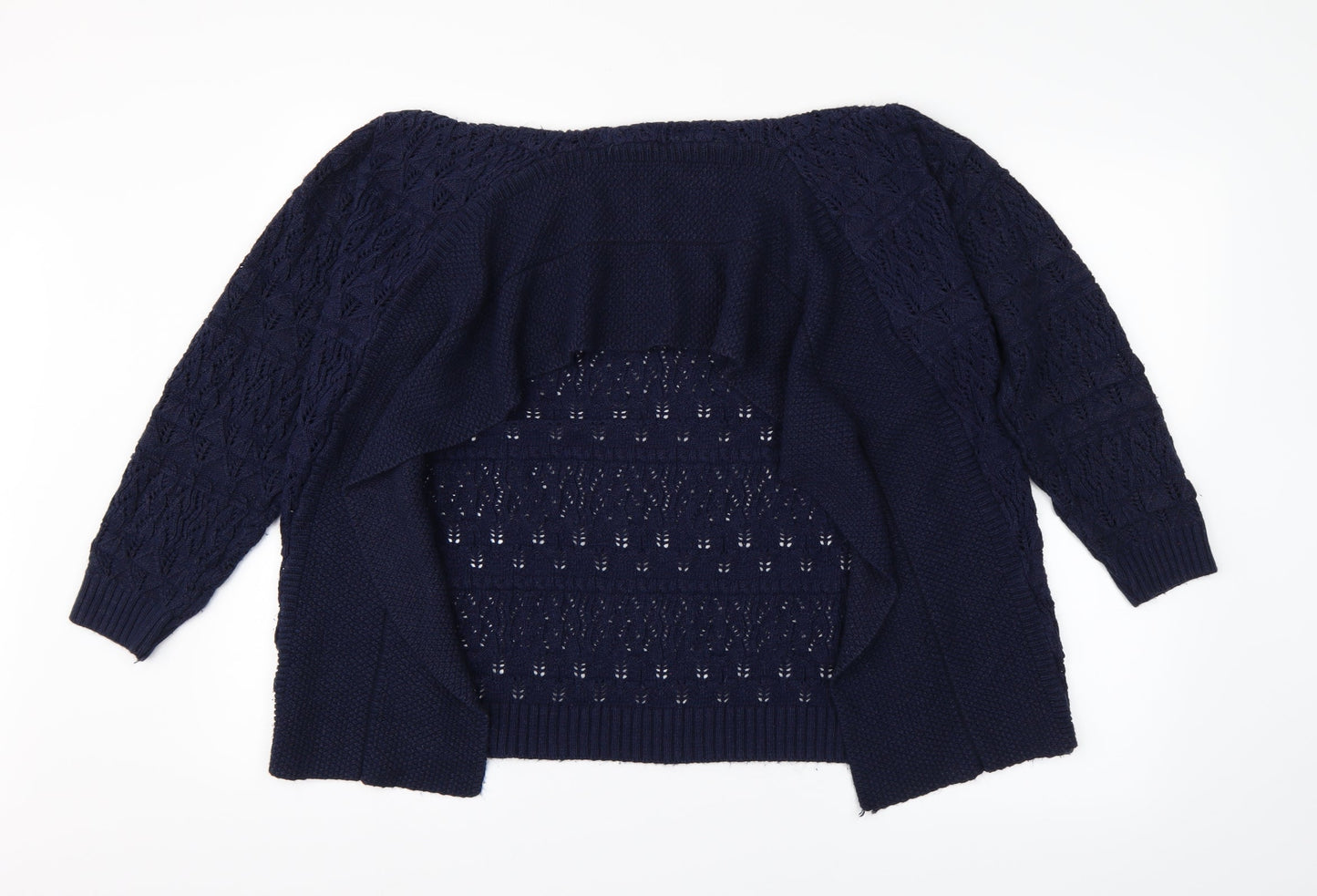Womens UK Size 10 Isle Blue Cardigan Jumper