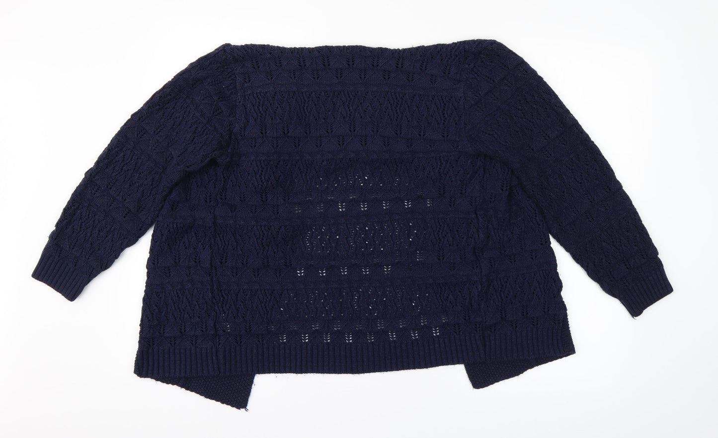 Womens UK Size 10 Isle Blue Cardigan Jumper