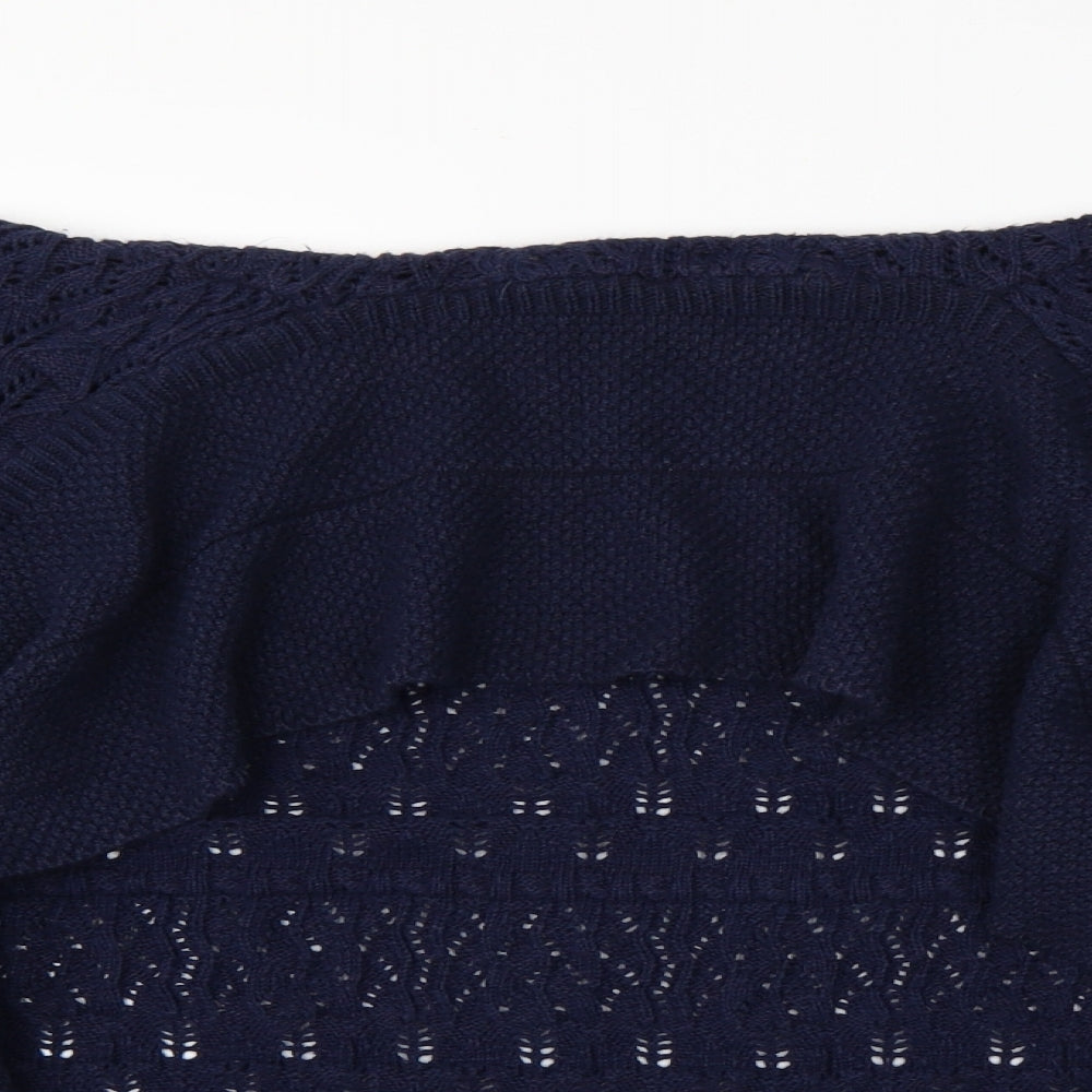 Womens UK Size 10 Isle Blue Cardigan Jumper