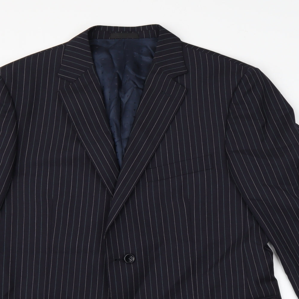 Mens UK Size  Preworn Regular Blue Suit Jacket