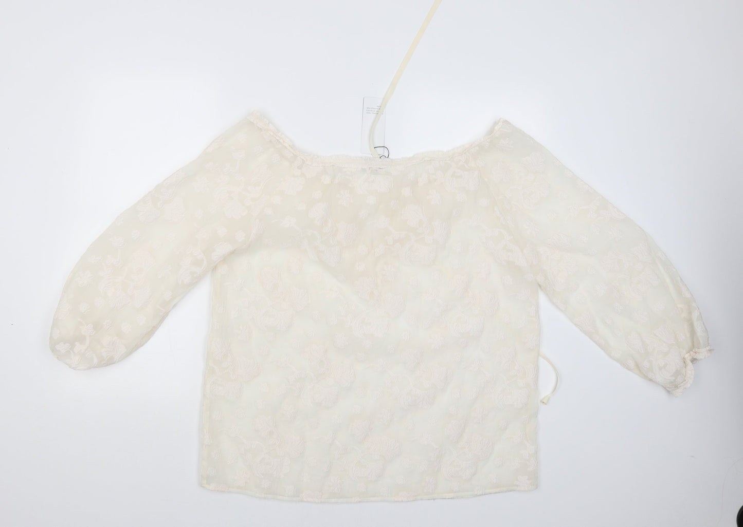 Womens UK Size XL SHEILAY White Basic Blouse