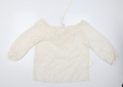Womens UK Size XL SHEILAY White Basic Blouse