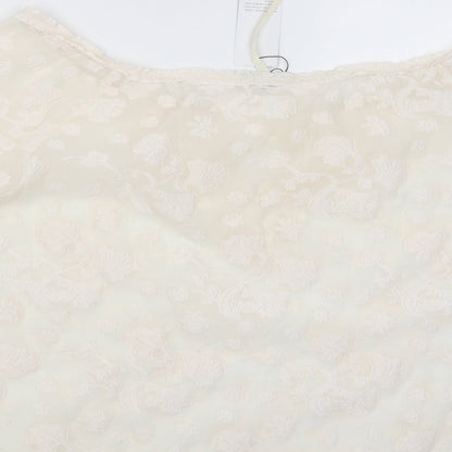 Womens UK Size XL SHEILAY White Basic Blouse