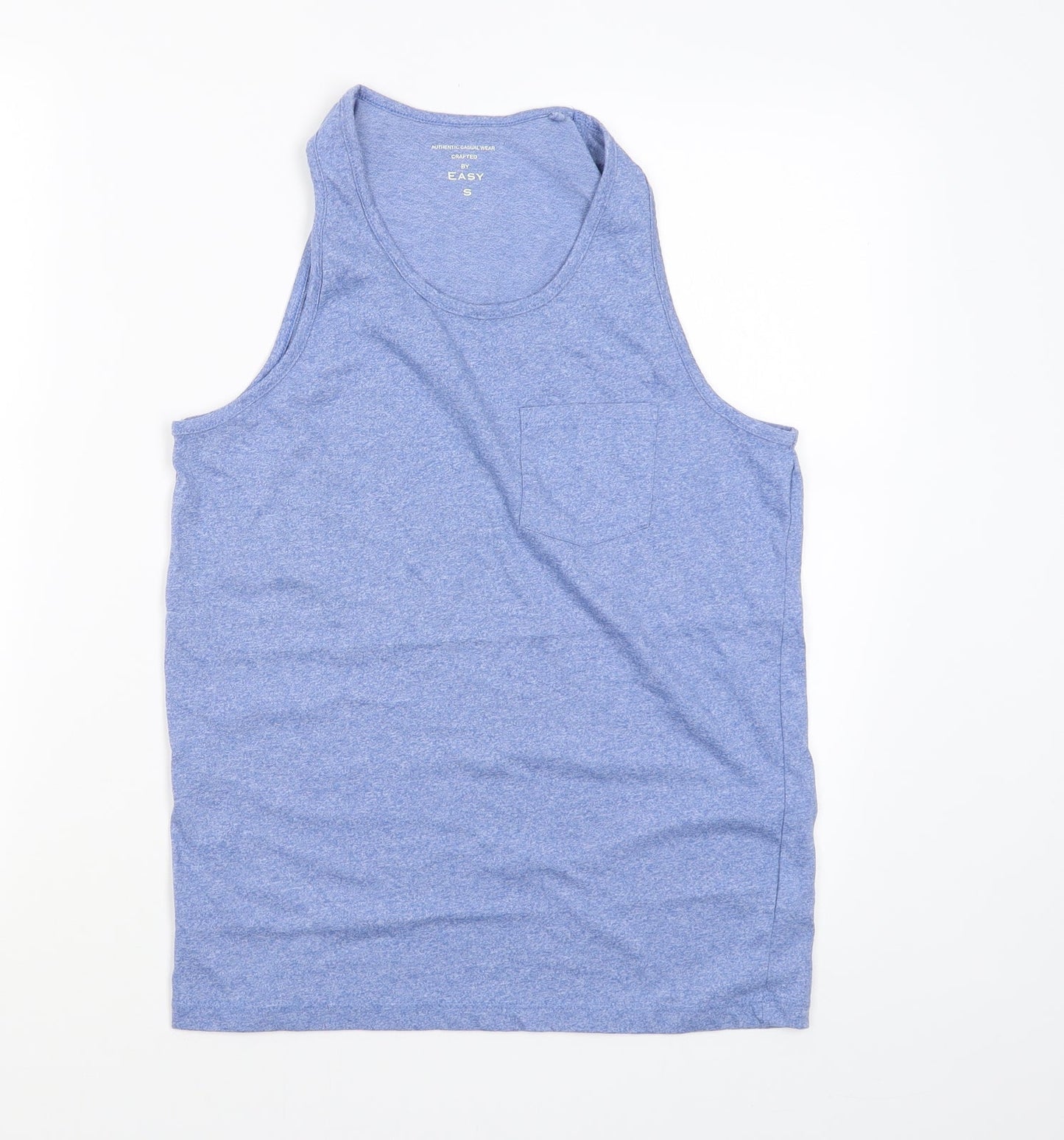 Womens UK Size S Easy Blue Basic Tank