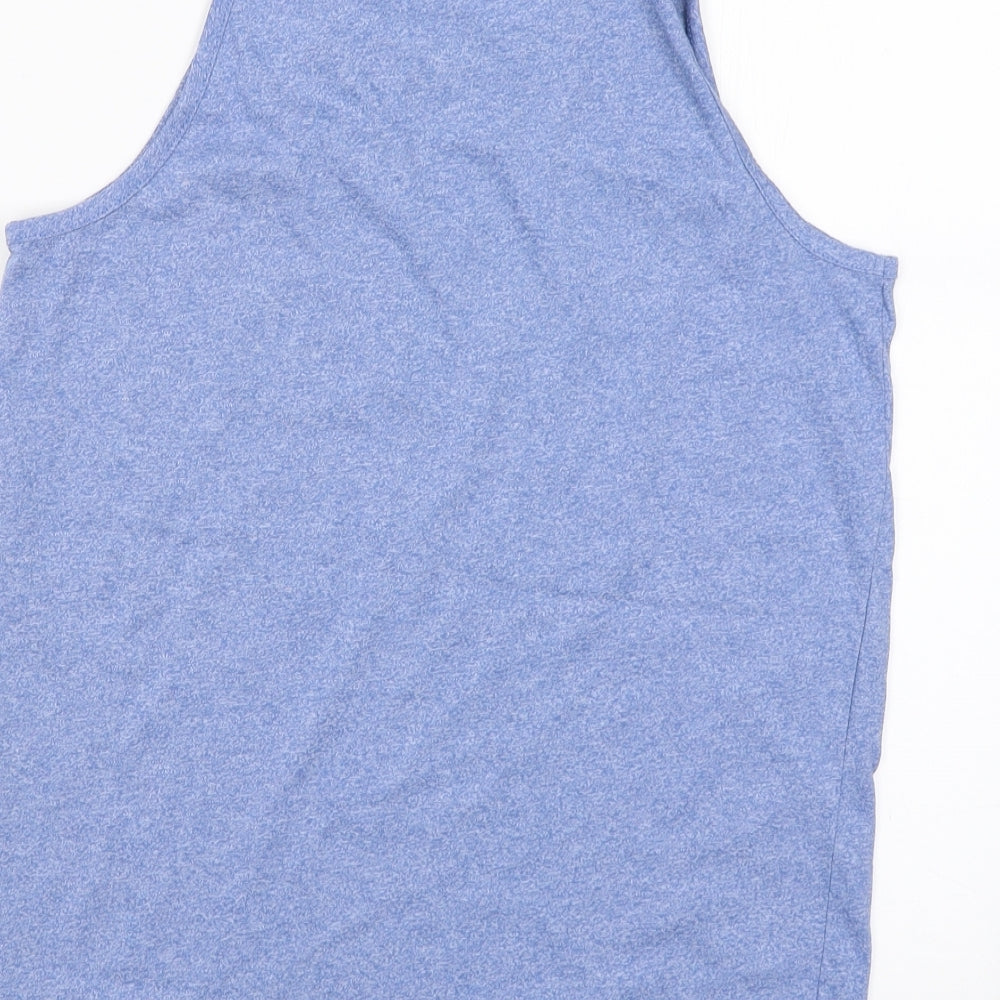 Womens UK Size S Easy Blue Basic Tank