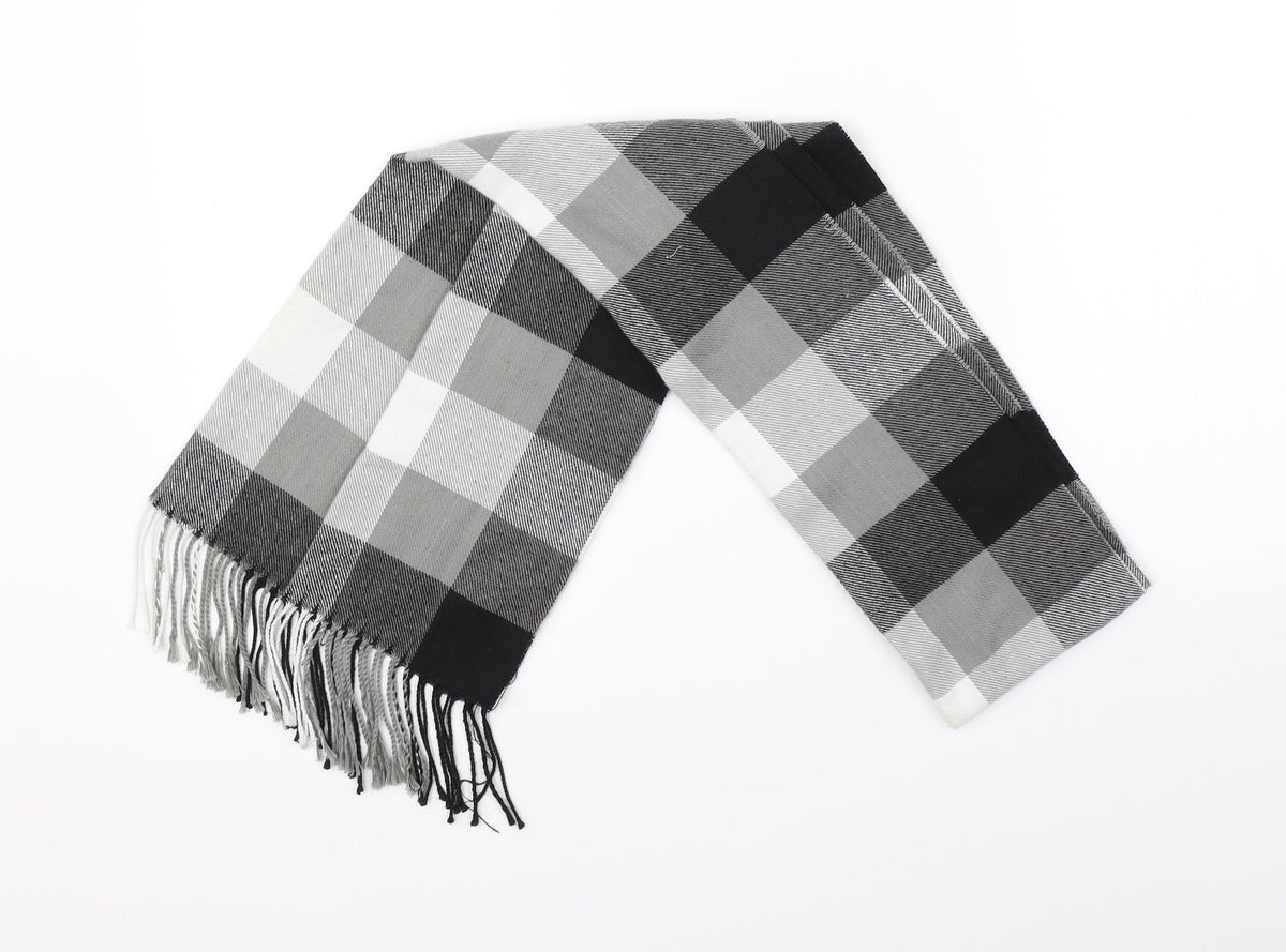Preworn Unisex Grey Check   Scarf