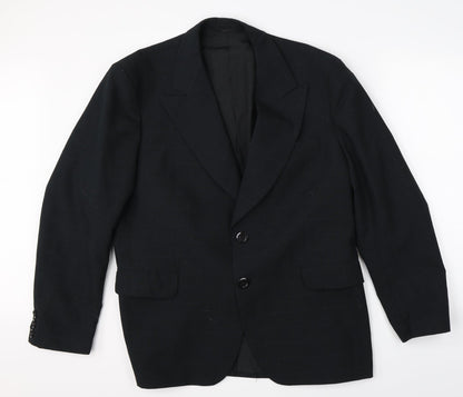 Odevni Prumysl Mens Black Check  Jacket Suit Jacket Size 44