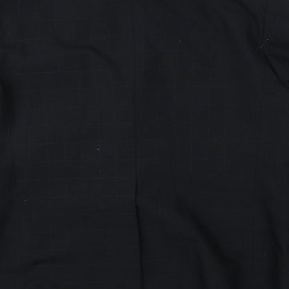 Odevni Prumysl Mens Black Check  Jacket Suit Jacket Size 44
