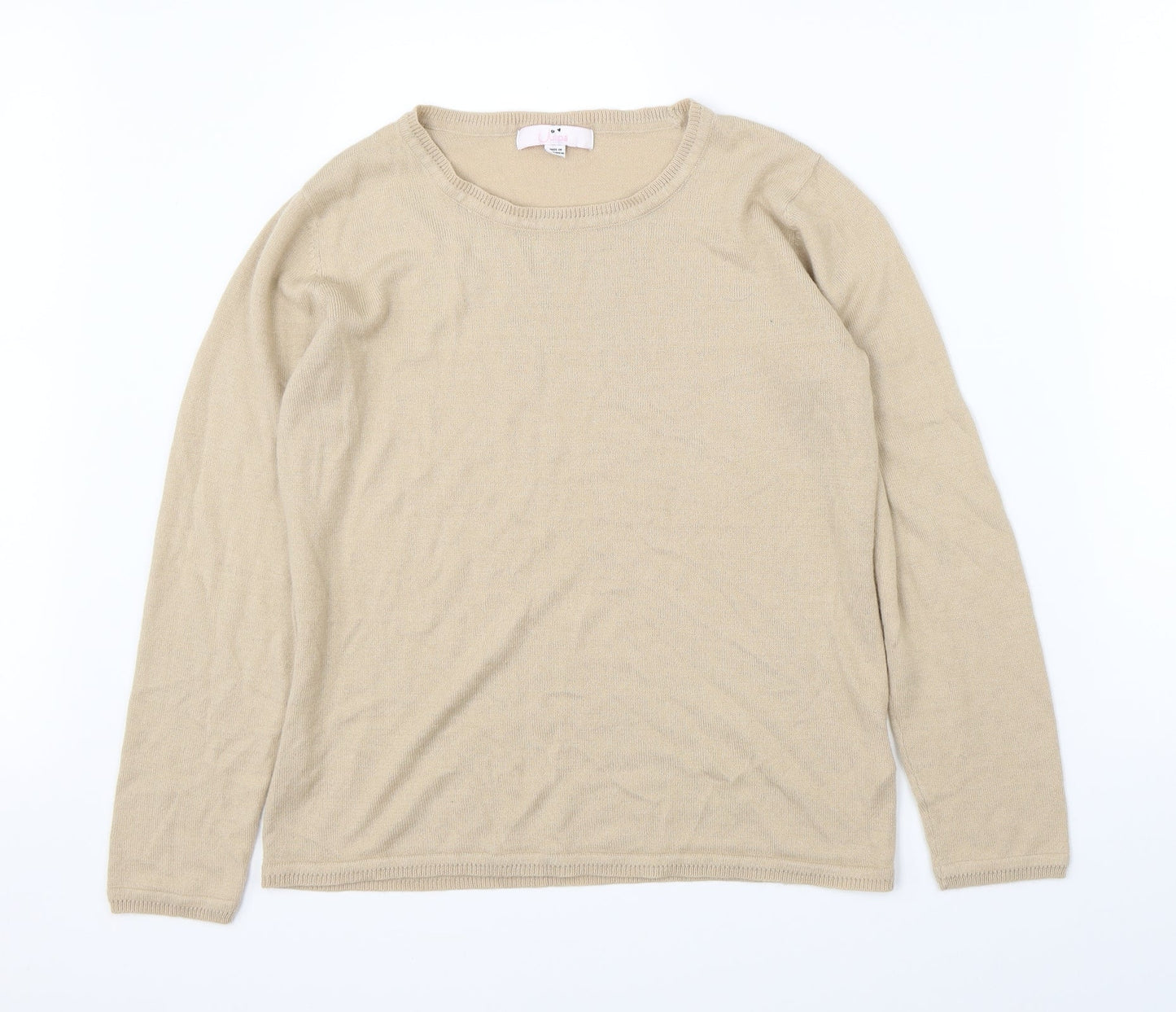 Womens UK Size 14 Julipa Beige Pullover Jumper