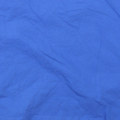 Marks & Spencer Girls Blue Floral  Cropped T-Shirt Size 10-11 Years