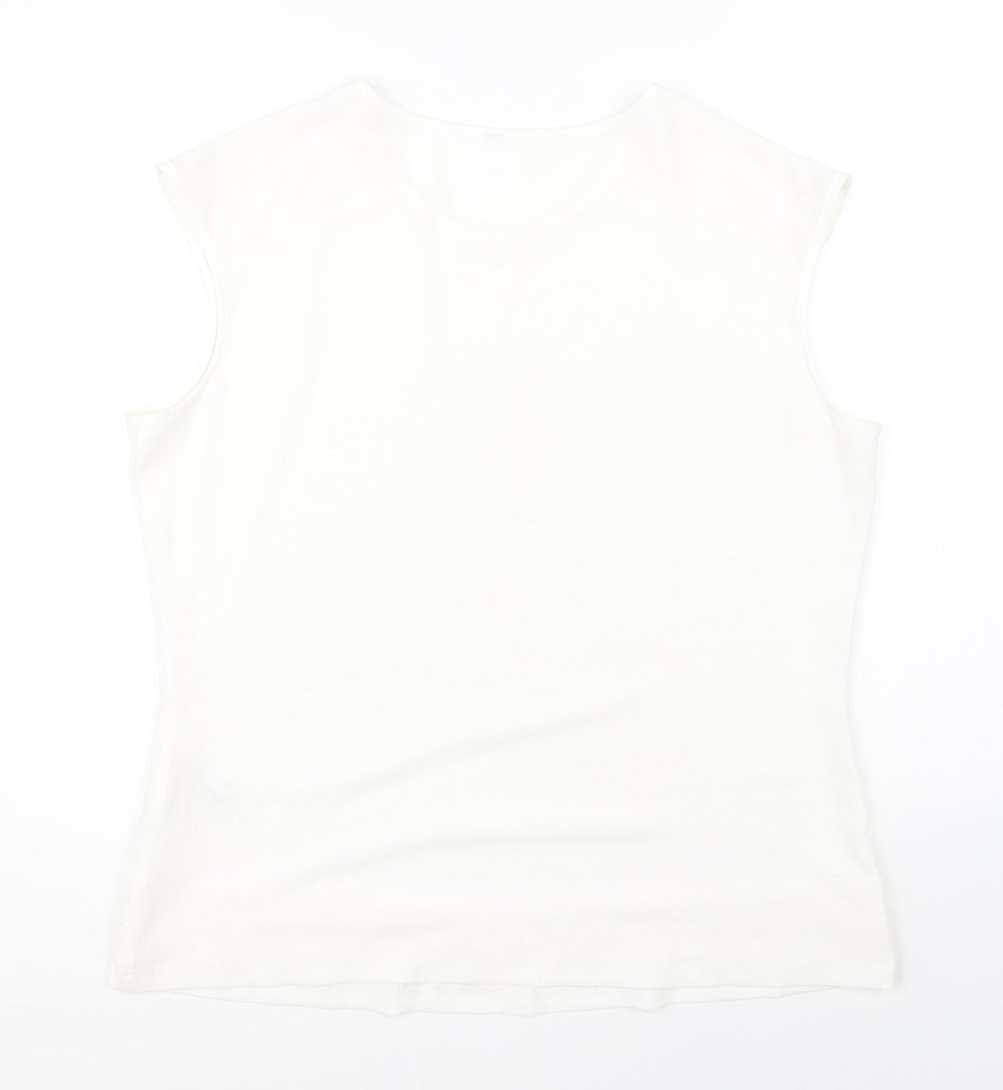 Womens UK Size 14 Peacocks White Basic Blouse