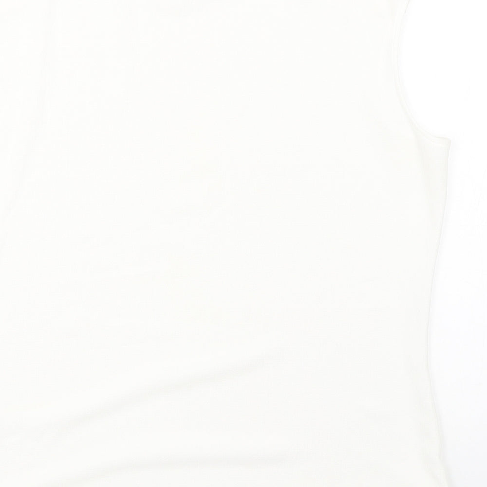 Womens UK Size 14 Peacocks White Basic Blouse