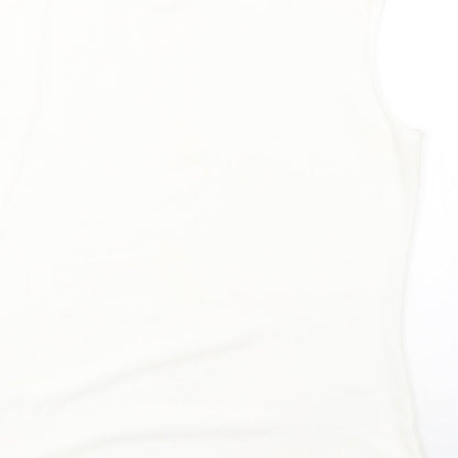 Womens UK Size 14 Peacocks White Basic Blouse