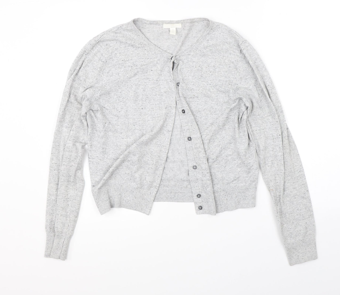 Womens UK Size M H&M Grey Cardigan Jumper